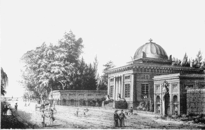 Historiches Bild vom Botanischen Garten