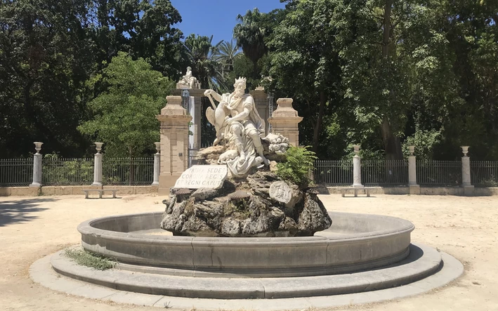 Die Fontana del Genio in der Parkanlage der Villa Giulia