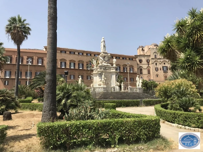 Steinstatue im Park der Villa Bonanno