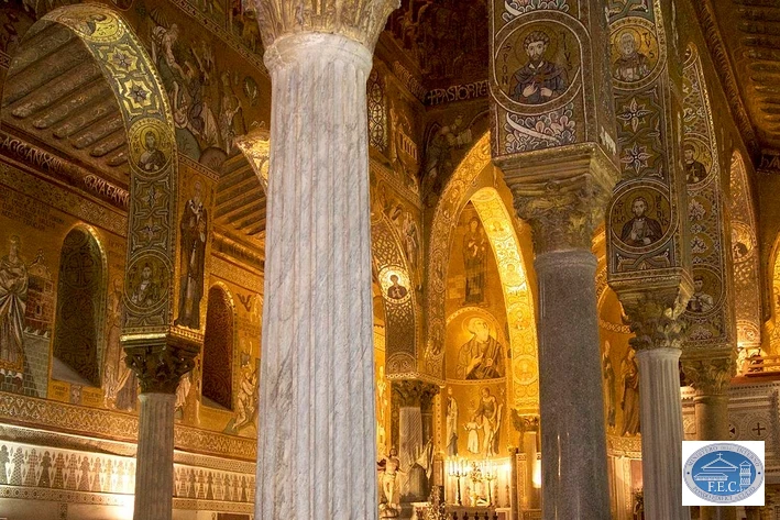 Blick in die Capella Palatina im Palermo Normannenpalast