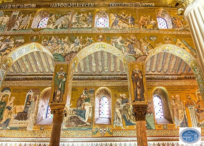 Szenen aus dem alten Testament an den Seitenwänden der Cappella Palatina