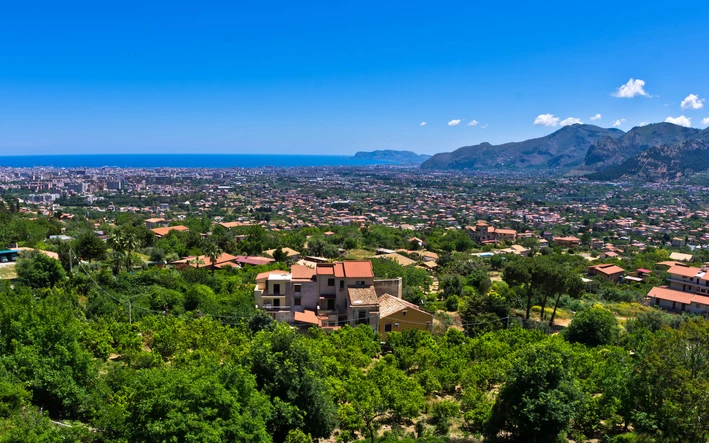 Blick auf Palermo vom königlichen Berg