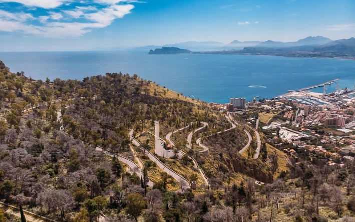 Panoramablick auf Palermo vom Monte Pellegrino aus  