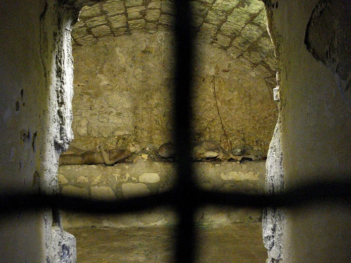 Blick in den Präparationsraum in der Kapuzinergruft