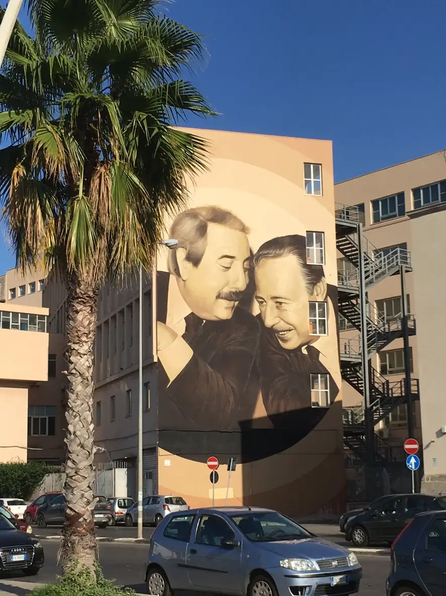 Street Art Werk mit den Richtern Falcone und Borsellino