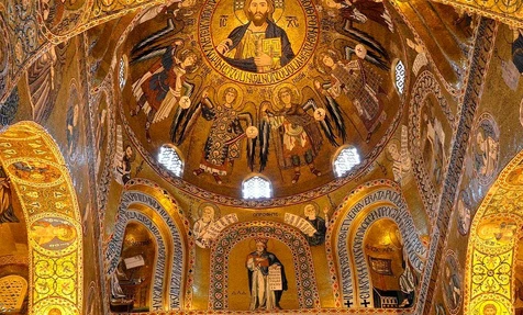 Bild der Kuppel in der Cappella Palatina