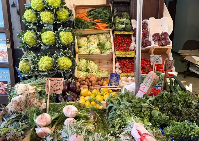 Gemüsemarktstand in Palermo