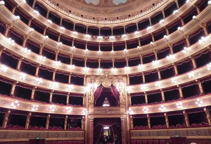 Die beeindruckende Kuppel im Teatro Massimo